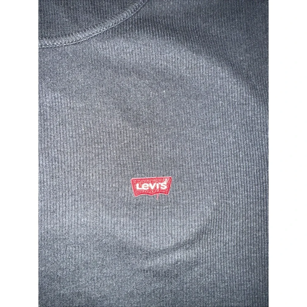 Levi's vintage  Black Long Sleeve Thermal Shirt‎ Size XL Crew Neck Y2K (3903)